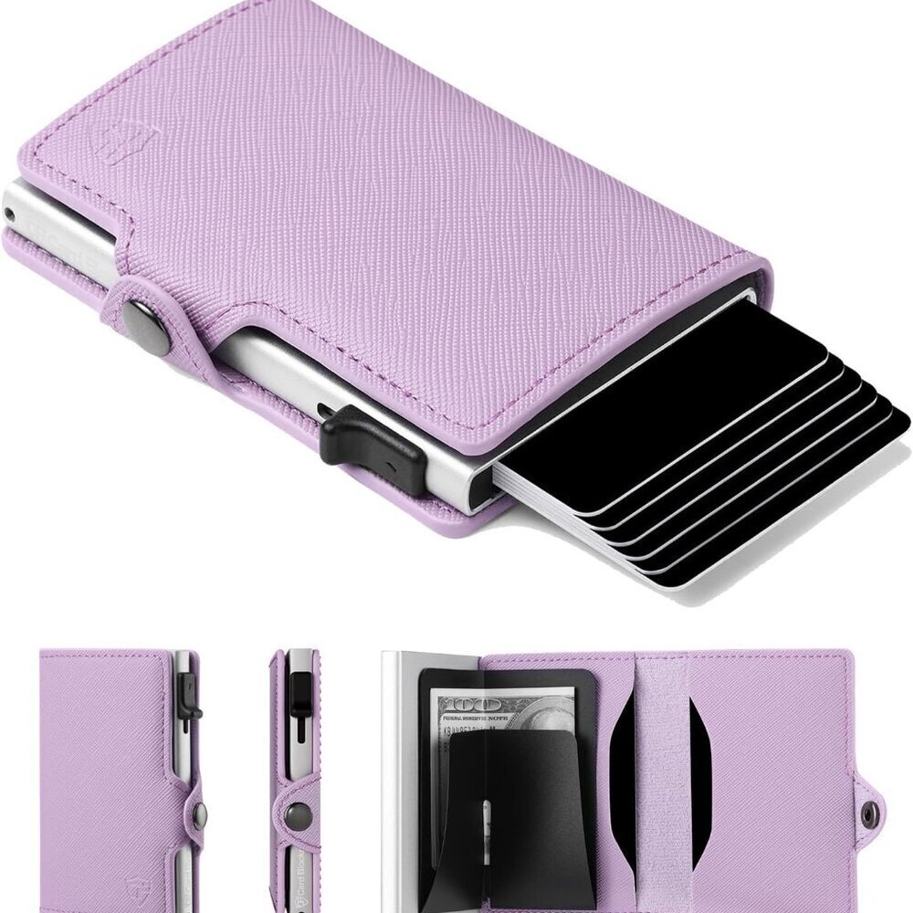 Small RFID Wallet Women Compact Travel Minimalist Card Holder Cash ID